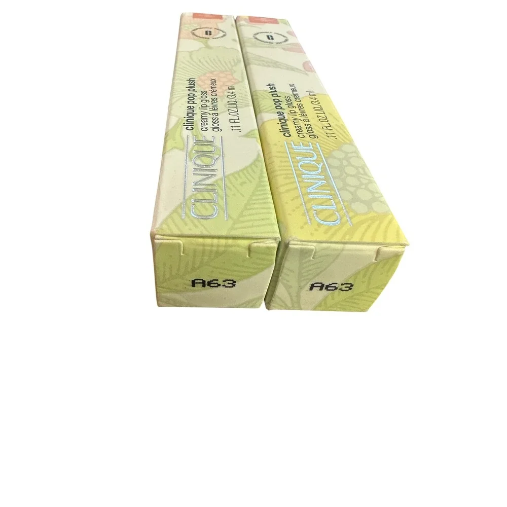 Clinique Pop Plush Creamy Lip Gloss 06 Bubblegum Pop 2 Pack New Boxed